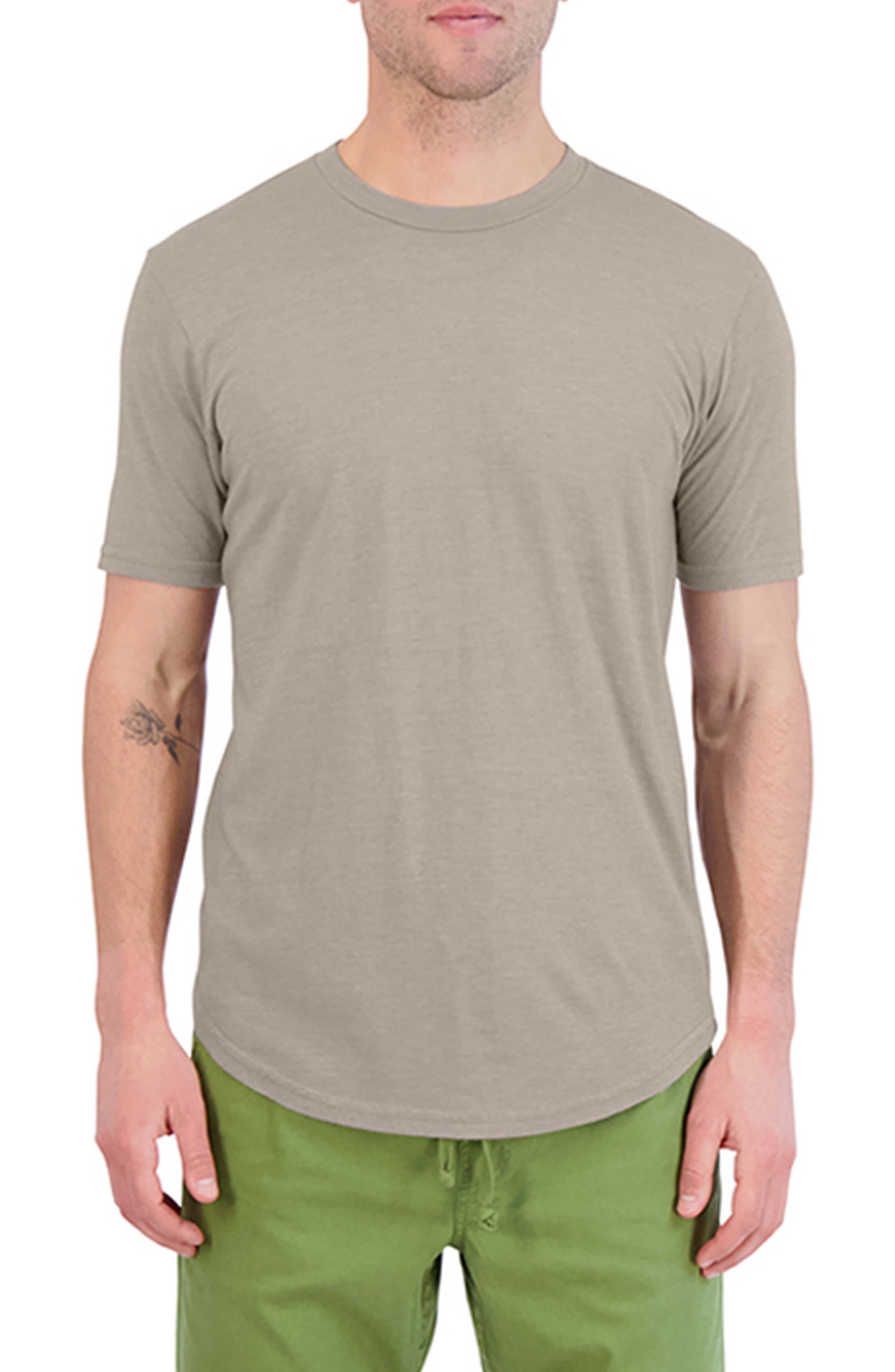 New Mens Grey T-Shirt With Denim Pocket Casual Summer Holiday 